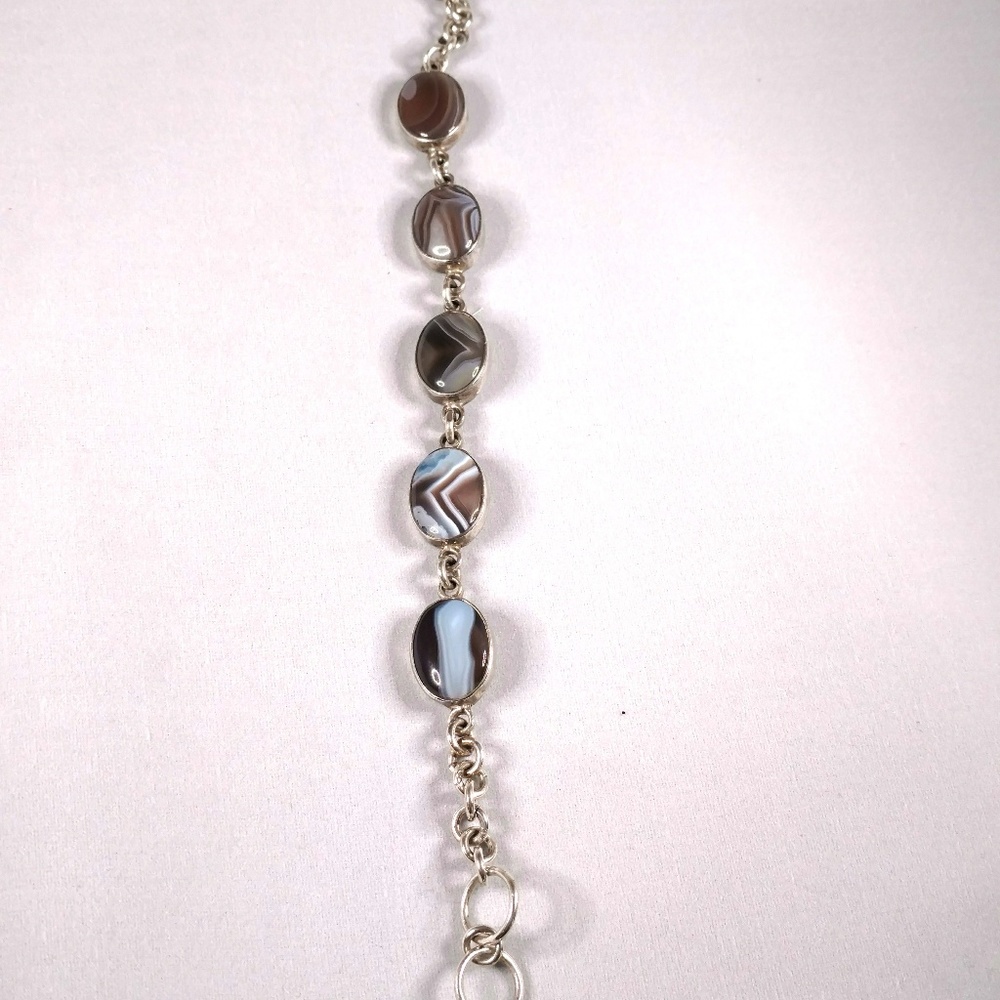 Botswana Agate Sterling Bracelet